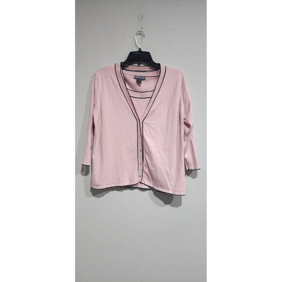 SML Design Women's Shell Cardigan Set size L Silk Pink - Picture 2 of 13